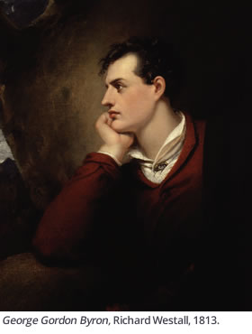George Gordon Byron, Richard Westall, 1813.